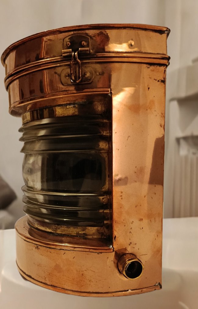 Lamp - Messing, Glas, Koper - Navigatielamp #1.0