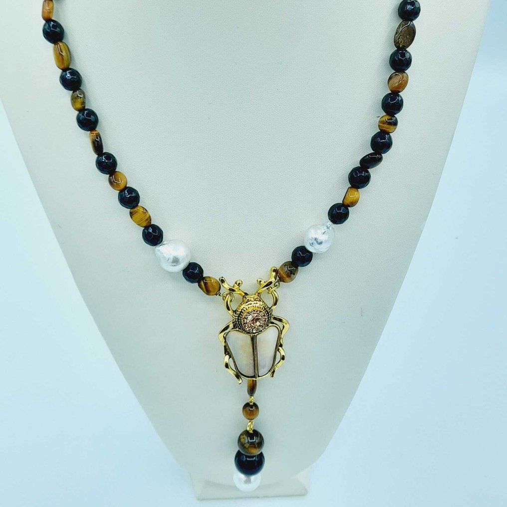 Sem preço de reserva - Colar com pingente - 18 K Ouro amarelo, Prata #2.1