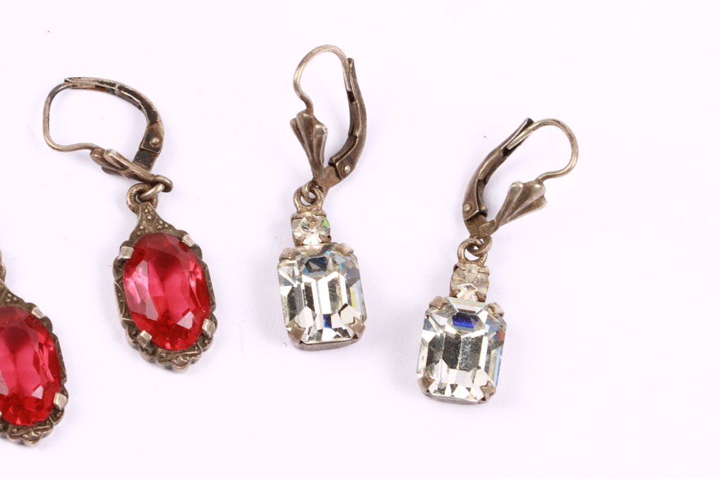 No reserve price - Earrings Silver - two pairs 1930 #2.1