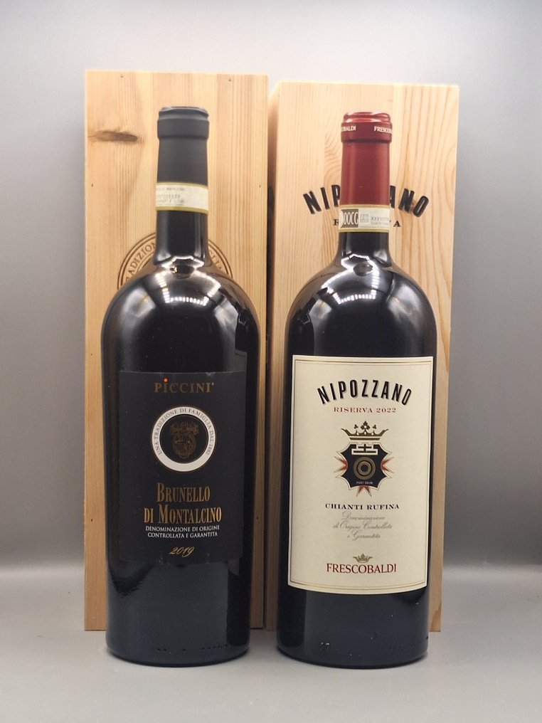 2019 Piccini Brunello Di Montalcino & 2022 Nipozzano - Chianti - 2 Magnums (1.5L) #1.0