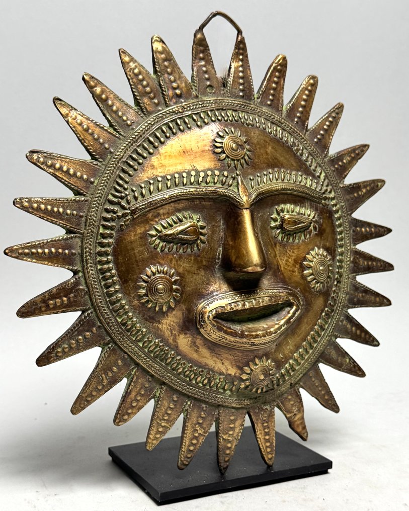 Dhorkra 部落象征性太阳脸 - 印度  (没有保留价) #3.2