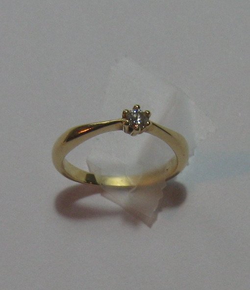 Δαχτυλίδι - 14 καράτια Κίτρινο χρυσό -  0.10ct. tw. Διαμάντι (Φυσικό)  #1.0