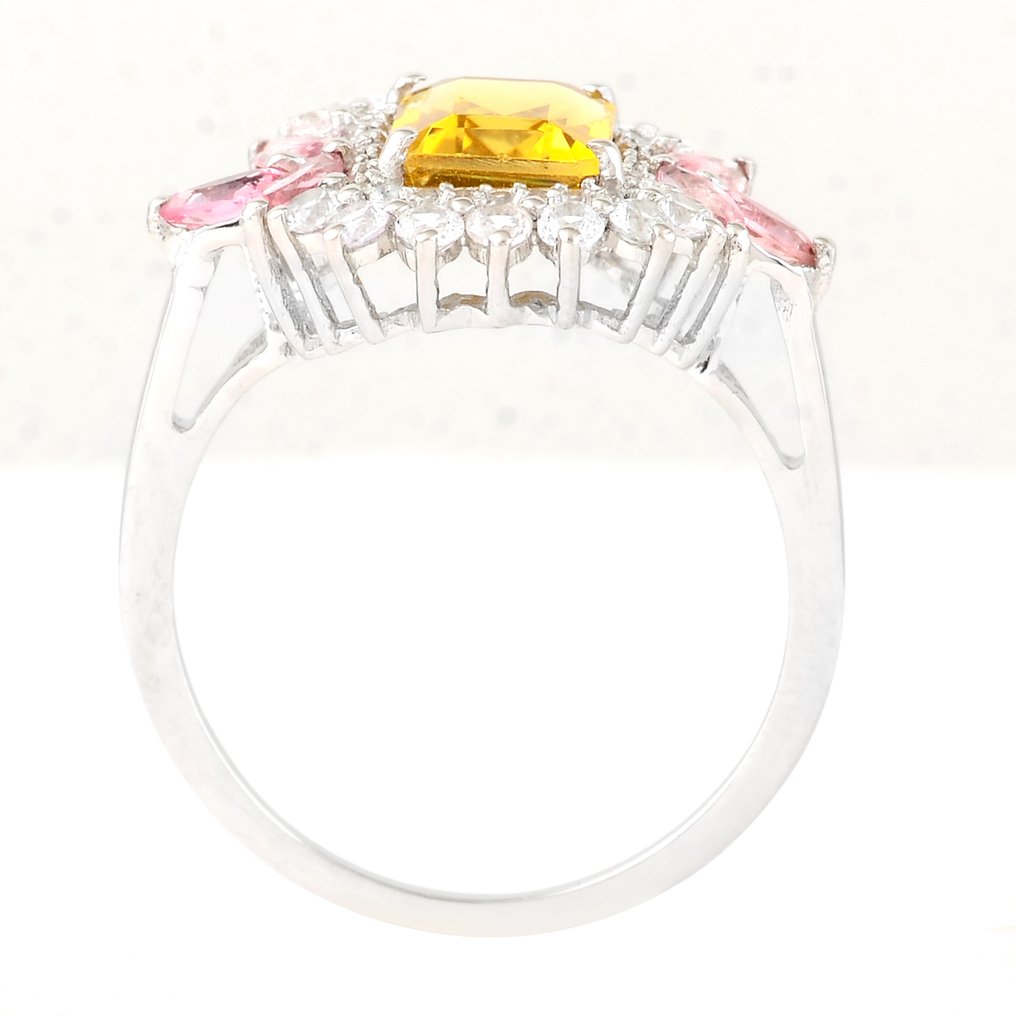 沒有保留價 - 戒指 鉑金 - 2.58ct. tw. 電氣石 - 藍寶石 #3.2