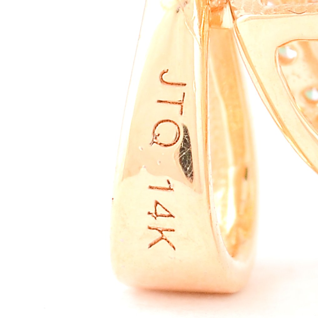 Nincs minimálár - Függő - 14 kt. Sárga arany - 2.31ct. tw. Smaragd - Gyémánt #4.3