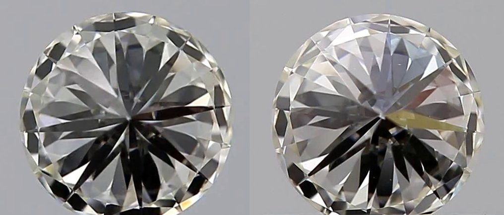 没有保留价 - 2 pcs 钻石  (天然)  - 0.62 ct - 圆形 - H - IF - 国际宝石研究院（IGI） - 匹配对 3EX Non #3.2