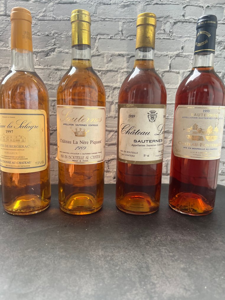 1989 Lange, 1989 La Nère Piquant, 1999 Fontebride, La Salagre 1997 - Sauternes - 4 Bottles (0.75L) #1.0