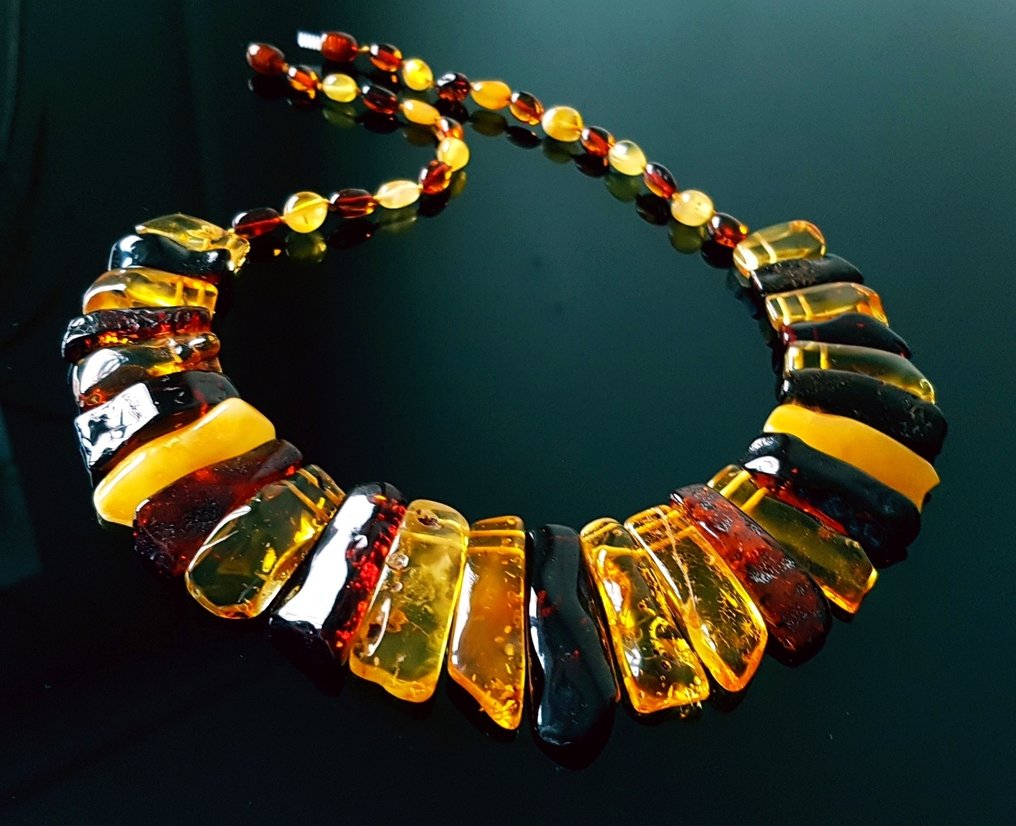 Amber 巨大的天然波罗的海琥珀项链- 48 g #1.0