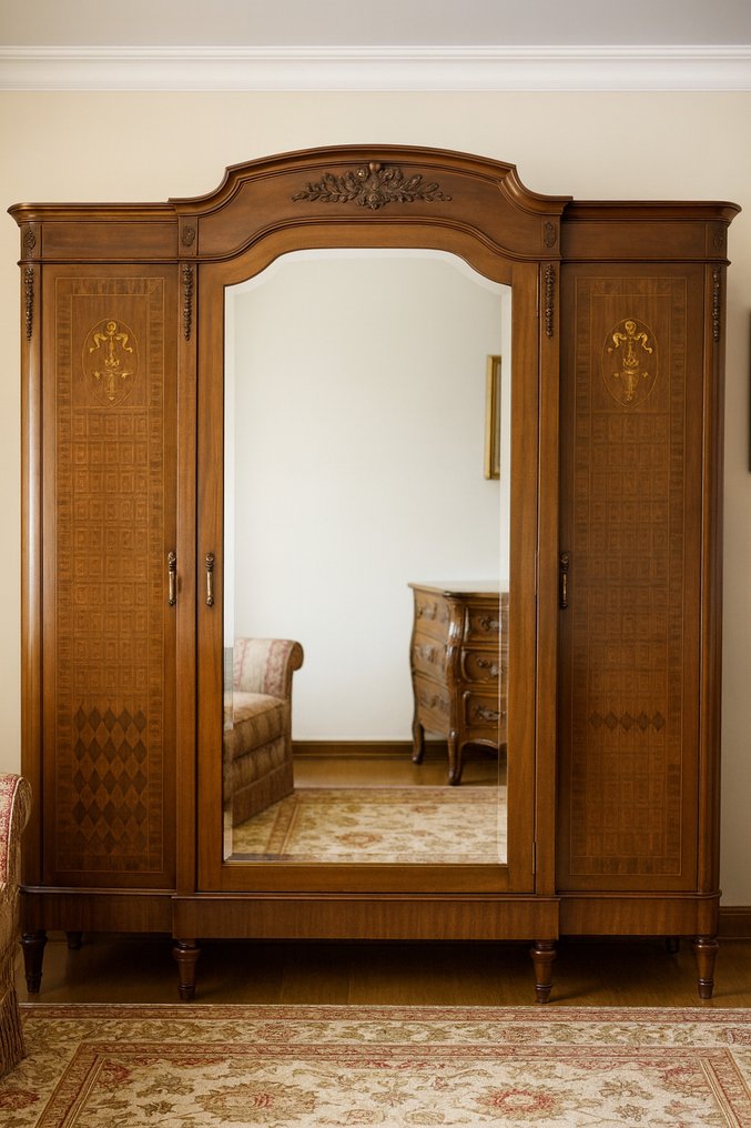 Ruhásszekrény - Fa, Bronz #1.0