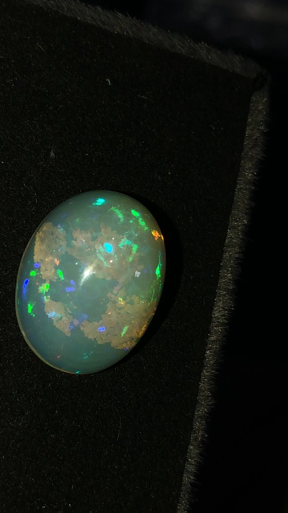 χωρίς τιμή ασφαλείας - 1 pcs Λευκό Οπάλιο - 10.21 ct - Διεθνής Ένωση Έγχρωμων Πολύτιμων Λίθων (ICA GemLab) - Πολύφωτο όπάλιο #45 #3.2