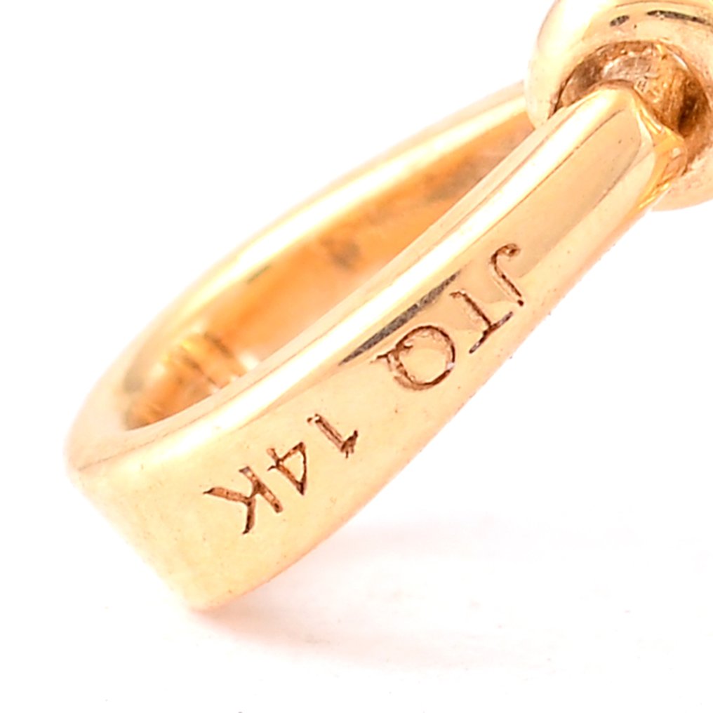 Nincs minimálár - Függő - 14 kt. Sárga arany - 3.33ct. tw. Zafír - Gyémánt #4.3