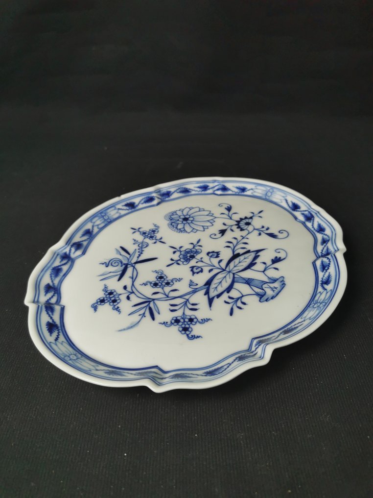 Meissen - Cipolla blu - Vssoio a multiforme 27,5x22,5cm - 1. Wahl - XX secolo - Tray - Porcelain #1.0