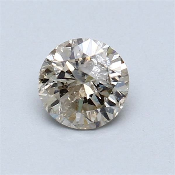 沒有保留價 - 1 pcs 鑽石 (天然彩色) - 0.51 ct - 圓形 - Fancy light 淡褐色 黃色 - I2 - 國際寶石學院(International Gemological Institute (IGI)) #1.0