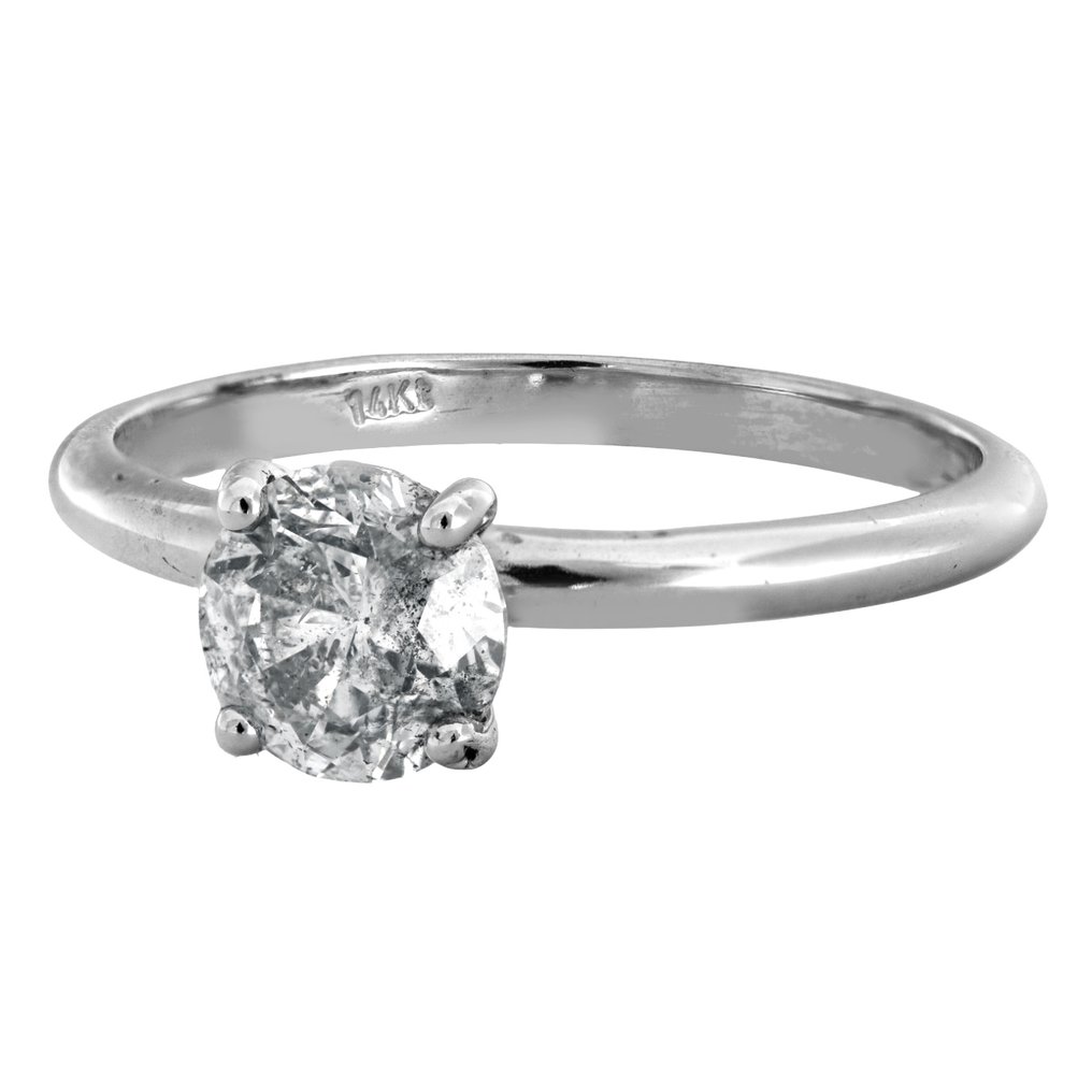 没有保留价 - 戒指 - 14K包金 白金 -  1.10ct. tw. 钻石 (天然) #3.2