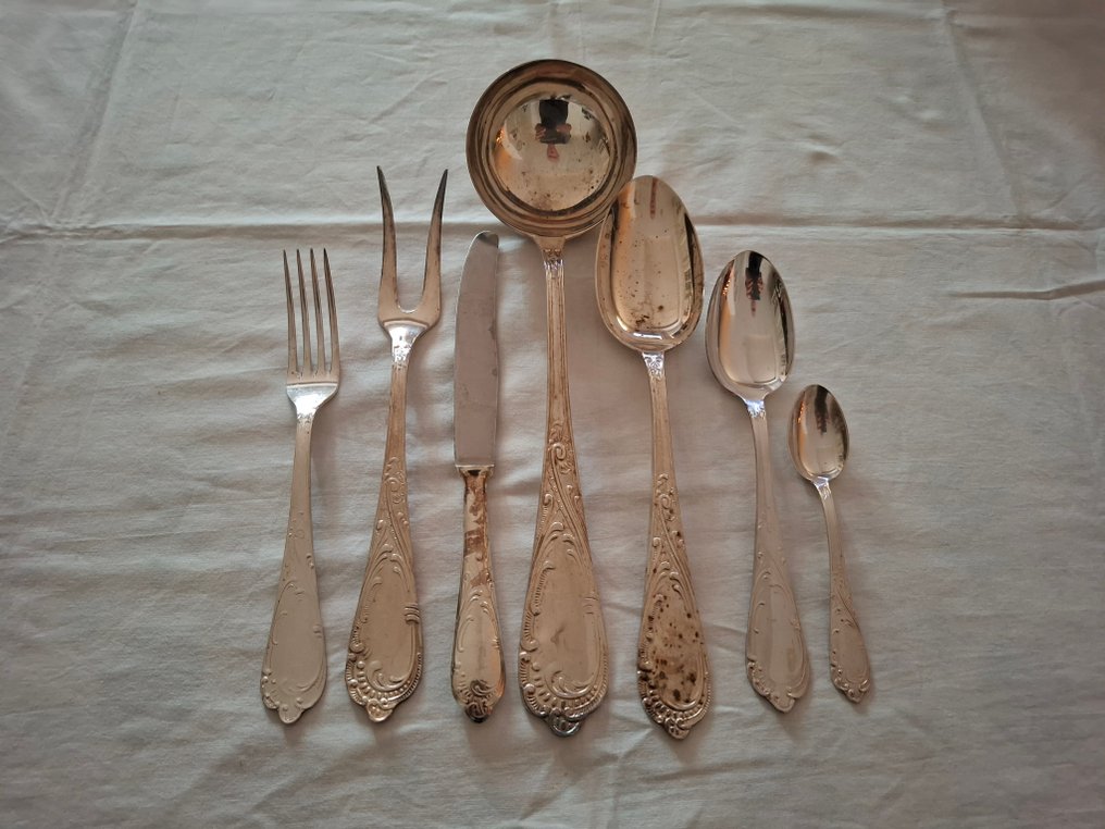 Evőeszközkészlet 12 főre (60) - Ezüstözött - Boros #1.0