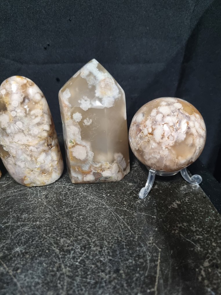 Ensemble HQ de Flower Agate - différentes formes. Forme libre- 1154 g #3.2