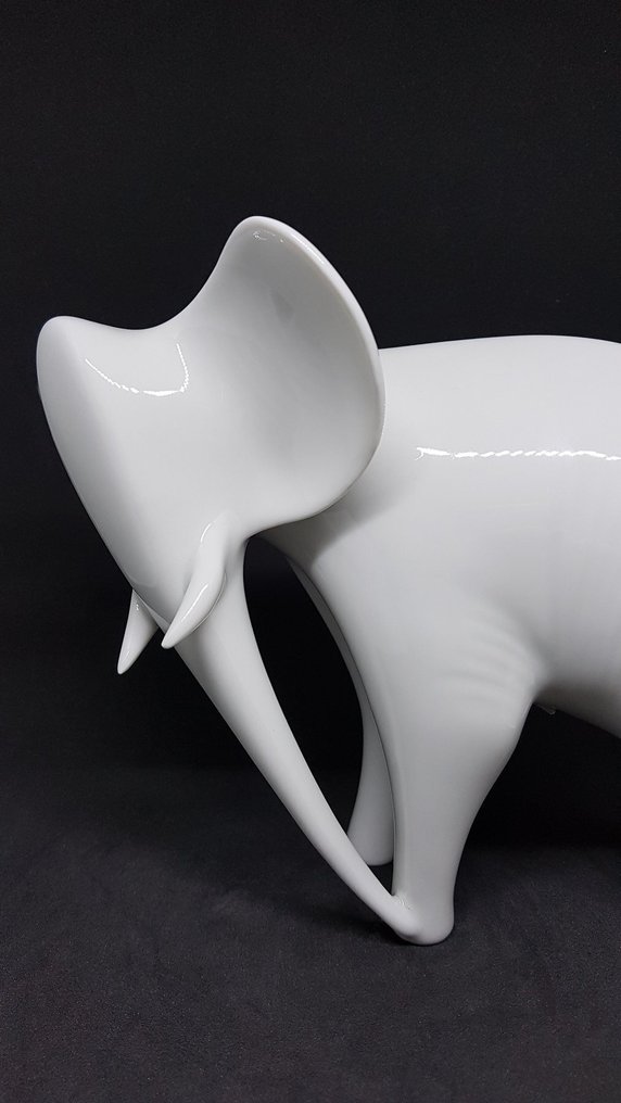 Royal Dux - Jaroslav Ježek - Φιγούρα - White Elephant - Πορσελάνη #3.2