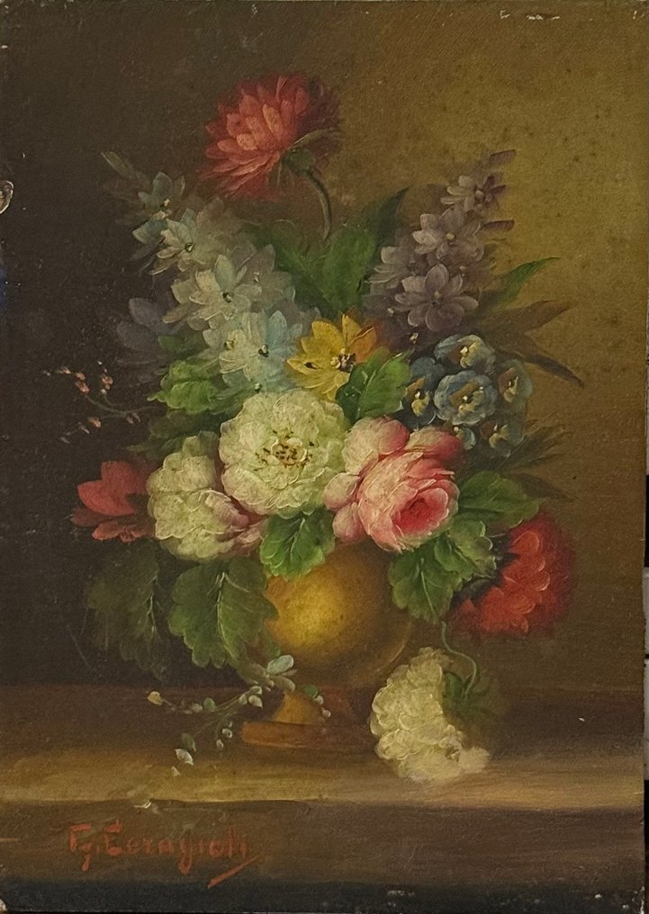 Giorgio Ceragioli (1861-1947) - Vaso con Fiori #1.0
