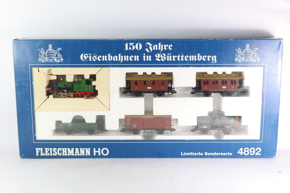 Fleischmann H0 - 4892 - Set tren (1) - Set de 6 delige '150 de ani de cale ferată în Wurtemberg'. - WNAG #1.0