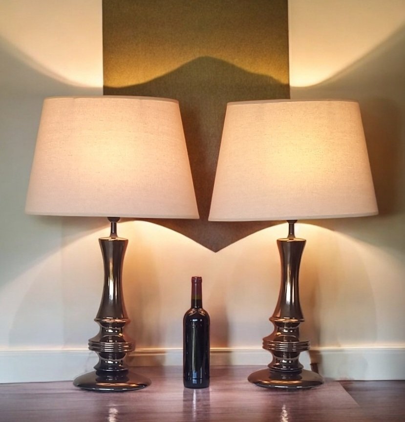 Lamp (2) - XL - Chic - Paris - Ceramic, Textile #2.1