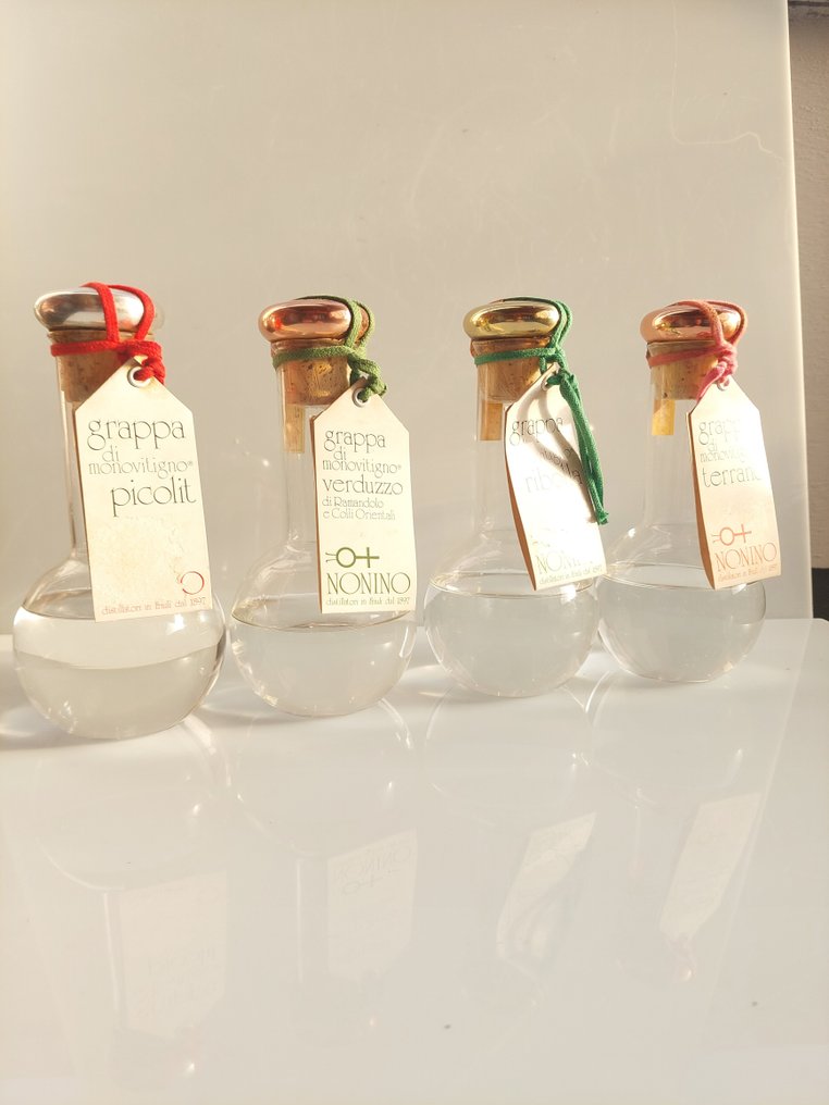 Nonino Nonino - Grappa di Monovitigno - Picolit, Verduzzo, Ribolla & Terrano - b. 1987 - 0.25 L - 4 flessen #1.0