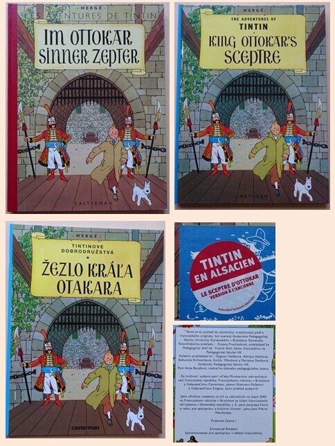 Hergé - 3 Drei Übersetzungen von De Scepter van Ottokar, Elsass, Slowenisch, Englisch / 1992 - 2008 - Kuifje #1.0