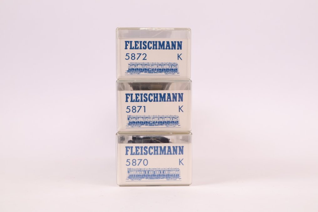 Fleischmann H0 - 5870/5871/5872 - Wagon de passagers pour trains miniatures (3) - Trois véhicules de circulation rapide dans la Ruhr - DRG #3.2