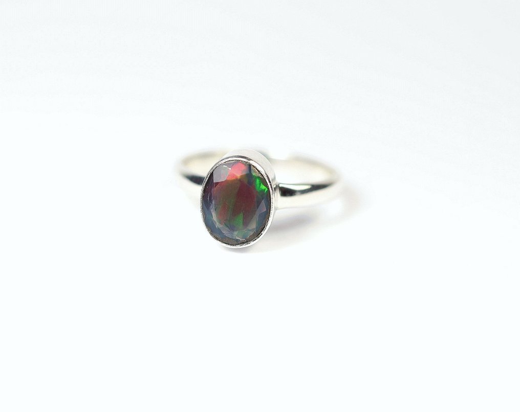 Sort Chalama Opal Ring / ny- 2.65 g - (1) #2.1