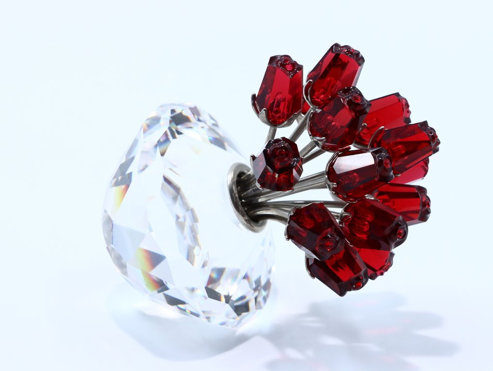 Figure - Swarovski -  Vaas met 15 Rode Rozen (Boxed + Certificate) - Crystal #3.2