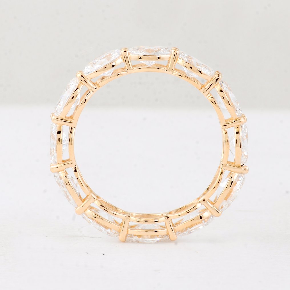 Ei pohjahintaa - Sormus - 14 kt. Valkokulta -  3.87ct. tw. Timantti (Laboratoriossa kasvatettu) - Timantti #2.1