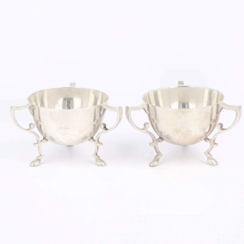 Wakely & Wheeler (Londen 1915) - Saliera a forma di barca (2) - .925 argento #1.0