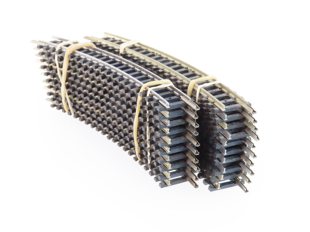 Märklin N - 4912/4922 - Tory kolejowe (modelarstwo) (40) - 40-elementowa szyna z łukowymi elementami, nikiel/metale #3.2