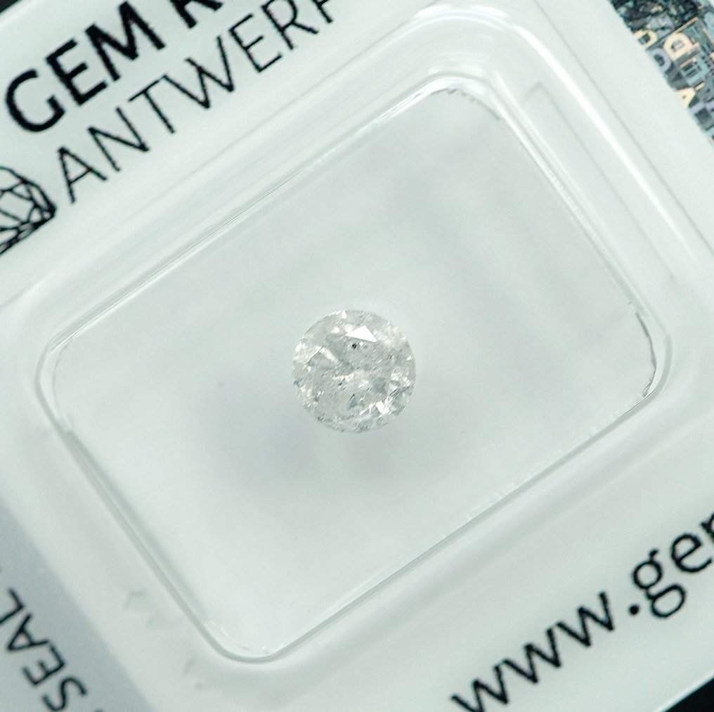 Senza prezzo di riserva - 1 pcs Diamante (Naturale) - 0.53 ct - Rotondo - I3 - Gem Report Antwerp (GRA) #3.2