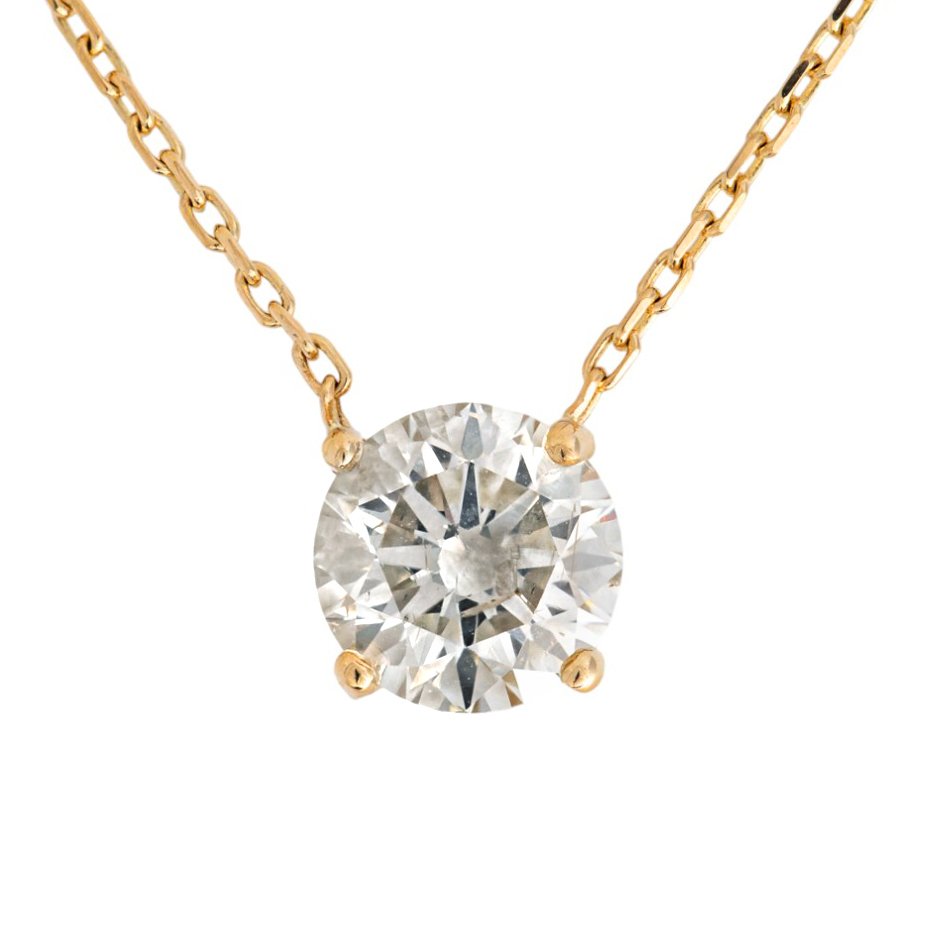 没有保留价 - 吊坠项链 - 14K包金 黄金 -  1.06ct. tw. 钻石 (天然) #1.0