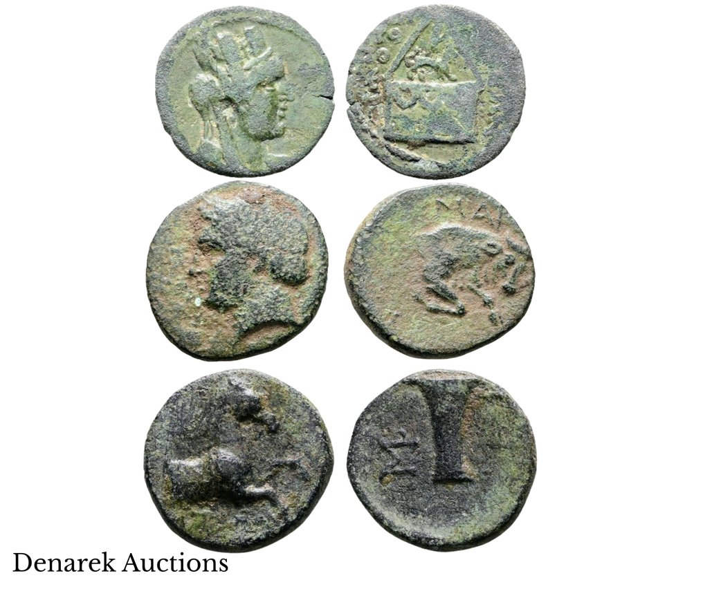 Ελλάδα (αρχαία), Ionia, Κιλικία, Αιόλιδα Lot of 3 Pieces bronze AE (400-27 BC)  (χωρίς τιμή ασφαλείας) #1.0