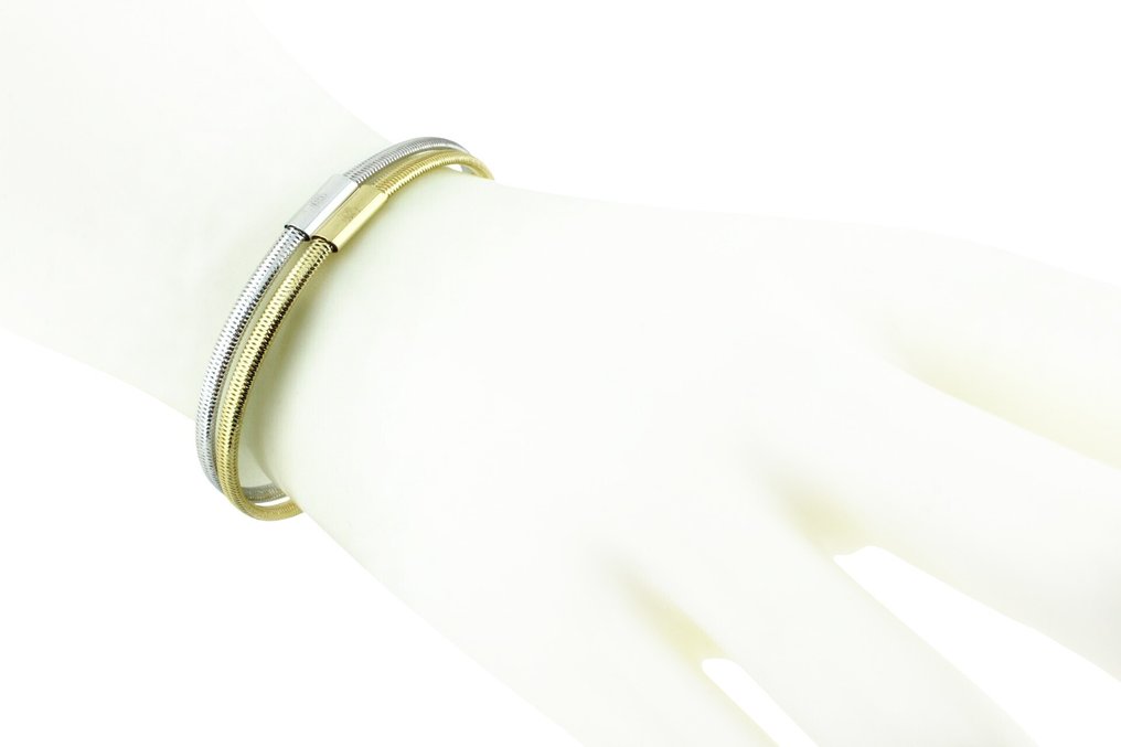手镯 - 18K包金 黄金, 白金 #1.0