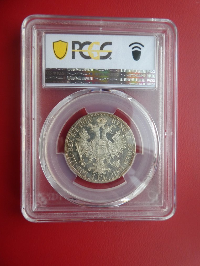 Austria. Francesco Giuseppe I. 1 Florin 1882 / MS63  (Senza prezzo di riserva) #3.2