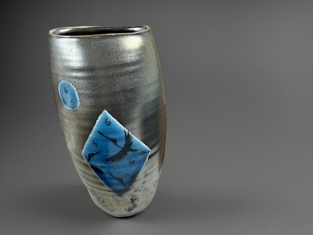 花瓶 - 陶瓷, 青銅色, 玻璃 - 日本 - H28cm 7件套青铜花瓶  (沒有保留價) #4.3