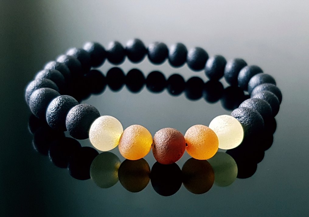 Amber 稀有原生态天然波罗的海琥珀男女通用手链- 8 g #1.0