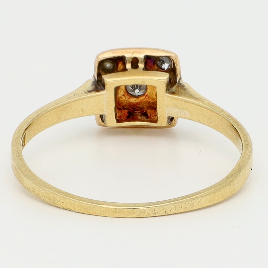 χωρίς τιμή ασφαλείας - Δαχτυλίδι - 14 καράτια Κίτρινο χρυσό, Πλατίνα Διαμάντι (Φυσικό) - Διαμάντι #3.2