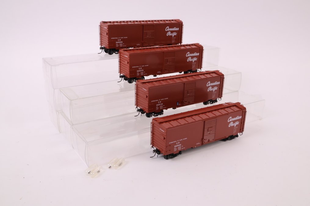 Kadee H0轨 - 4071/4072/4073/4074 - 模型火车货运车厢 (4) - 四节车箱 Canadian Pacific - C.P. #1.0