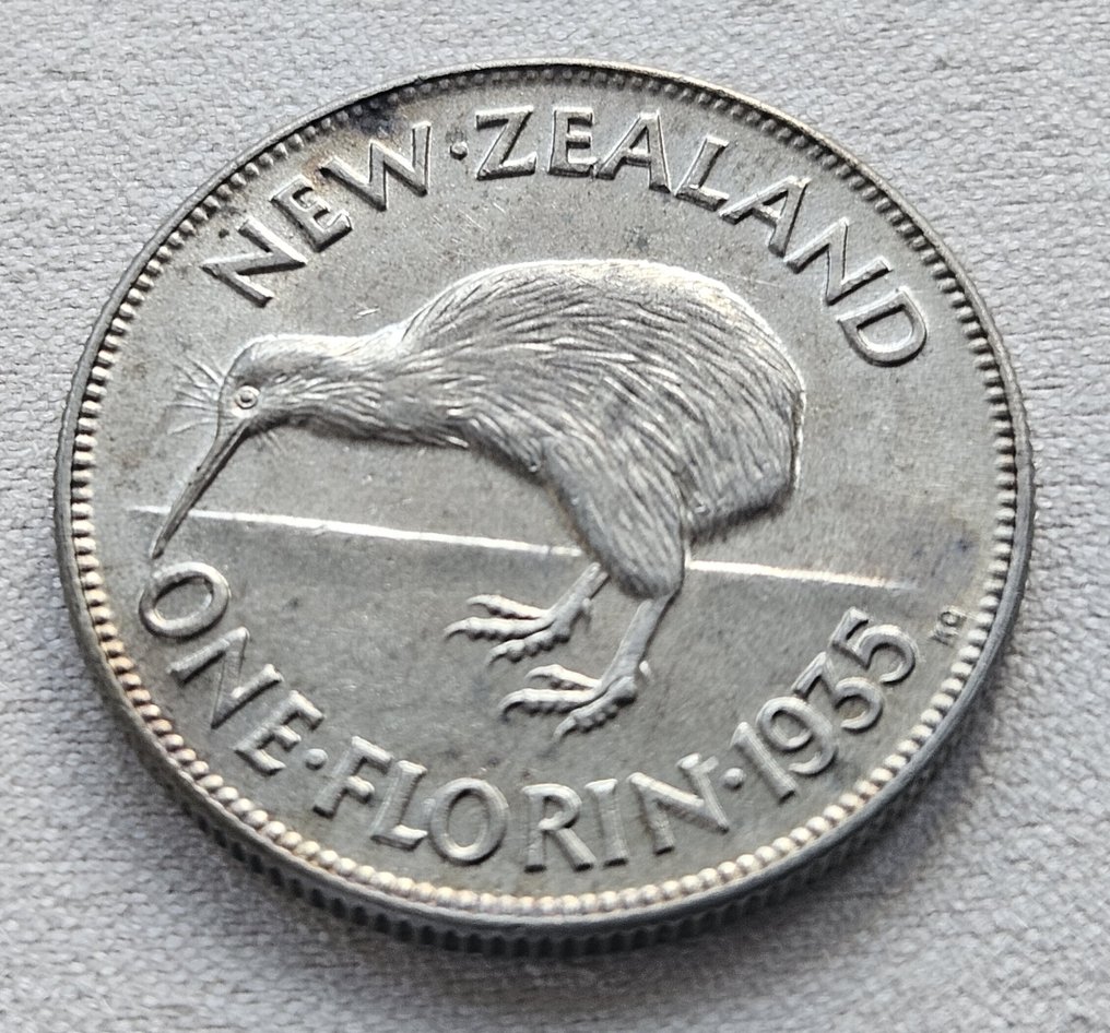 Új-Zéland. George V. 1 Florin 1935 (Nincs minimálár) #2.1