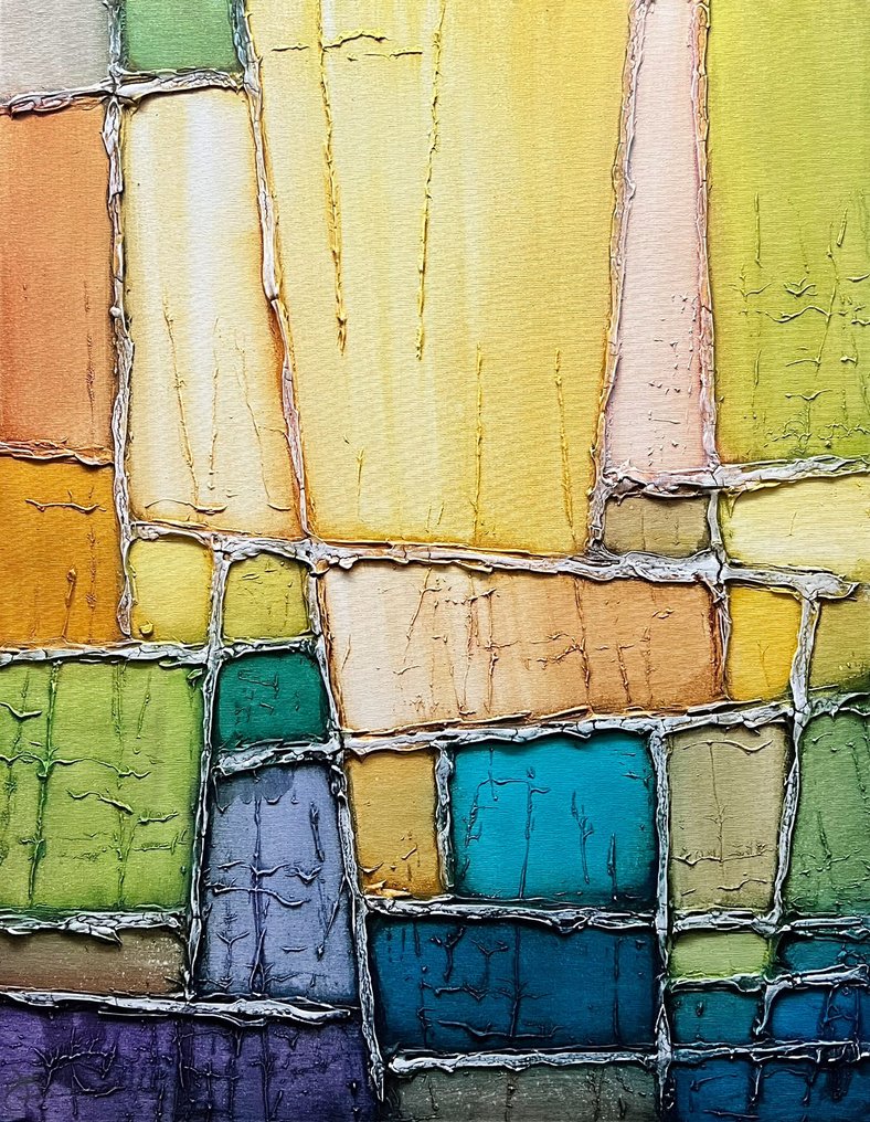 J.Jecminek - Geometry of Touch - XL 3D painting - ready to hang - details! - own unique technique - 256525 #1.0