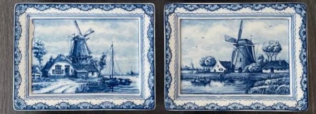 De Porceleyne Fles, Delft - A. Schelfhout - 墙板 - 瓷 - 设置六个独特的墙板 #3.2