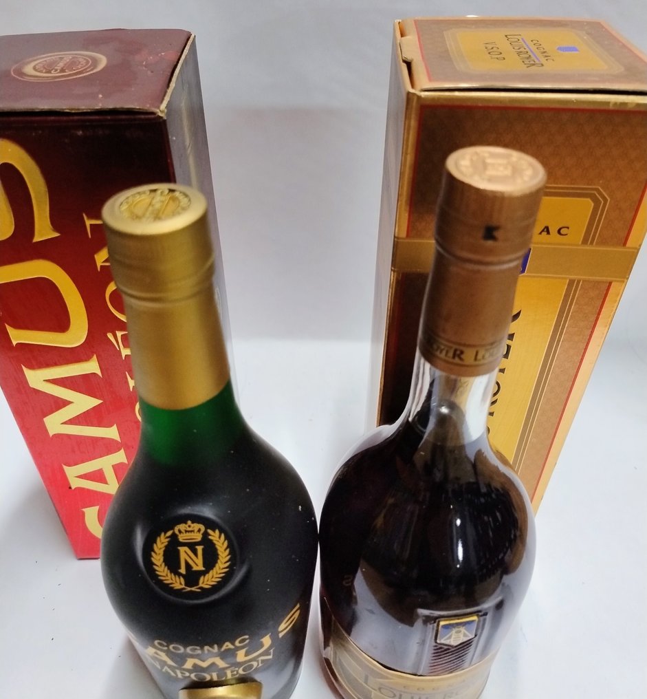 Camus, Louis Royer - Napoleon + VSOP - b. 1980-luku, 1990-luku - 70cl - 2 pullojen #2.1