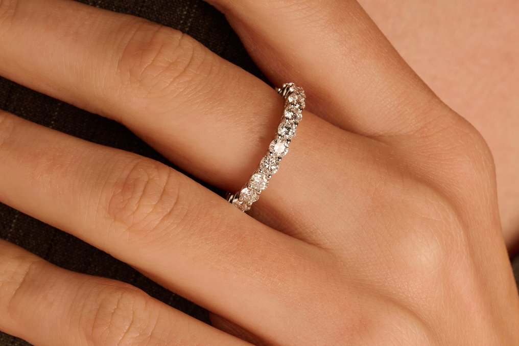 永恒戒指 - 14K包金 白金 - 2.00ct. tw. 钻石 (实验室培育) #3.2