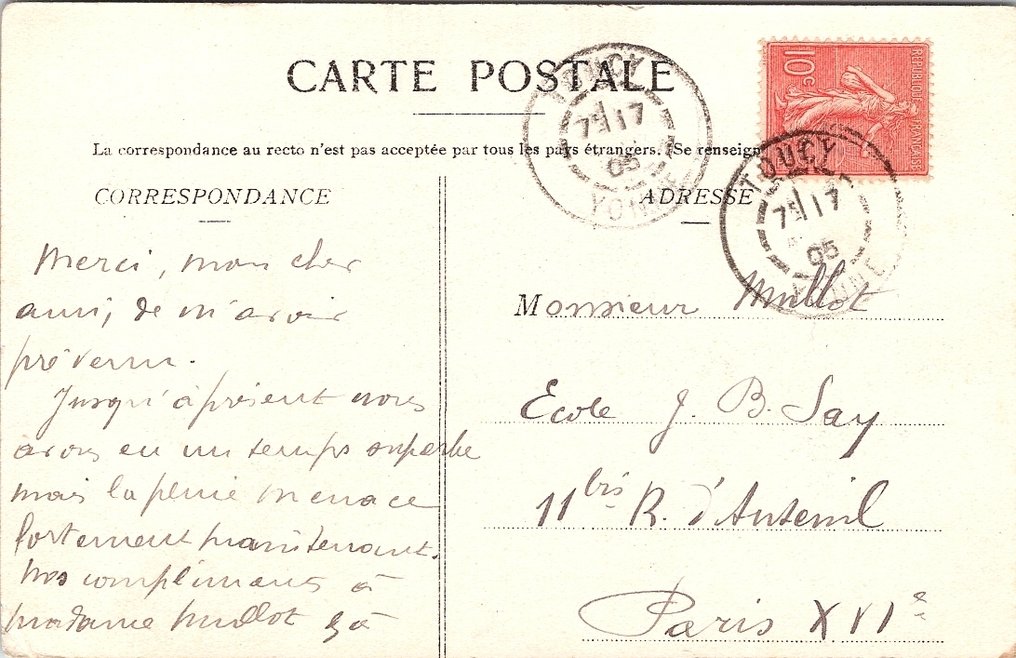 Γαλλία - Πόλη και τοπία, Ευρώπη, Χωριό - Καρτ-ποστάλ (49) - 1905-1927 #1.0