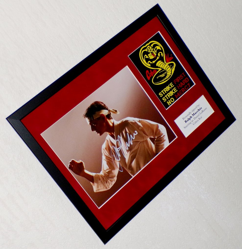 Cobra Kai - Ralph Macchio (Daniel LaRusso) Premium Framed, signed, + COA #1.0