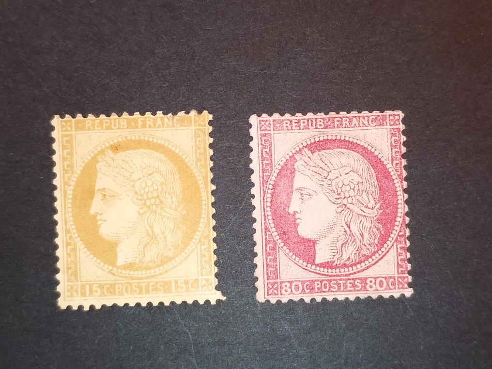 Γαλλία 1872 - Γαλλία Yvert 55 & 57 + 2 ιστορικές επιστολές. - Yvert 55 & 57 #1.0