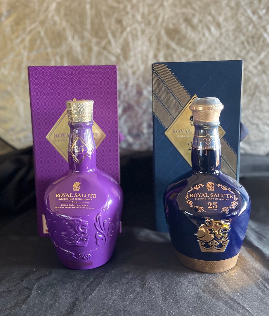 Royal Salute 25yo Small Batch + Royal Salute 25yo The Treasure Blend - 700ml - 2 bottles #4.3