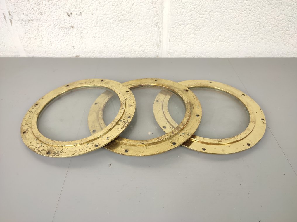 Oggetti nautici - Ottone- 3 portelli di ispezione rotondi #1.0